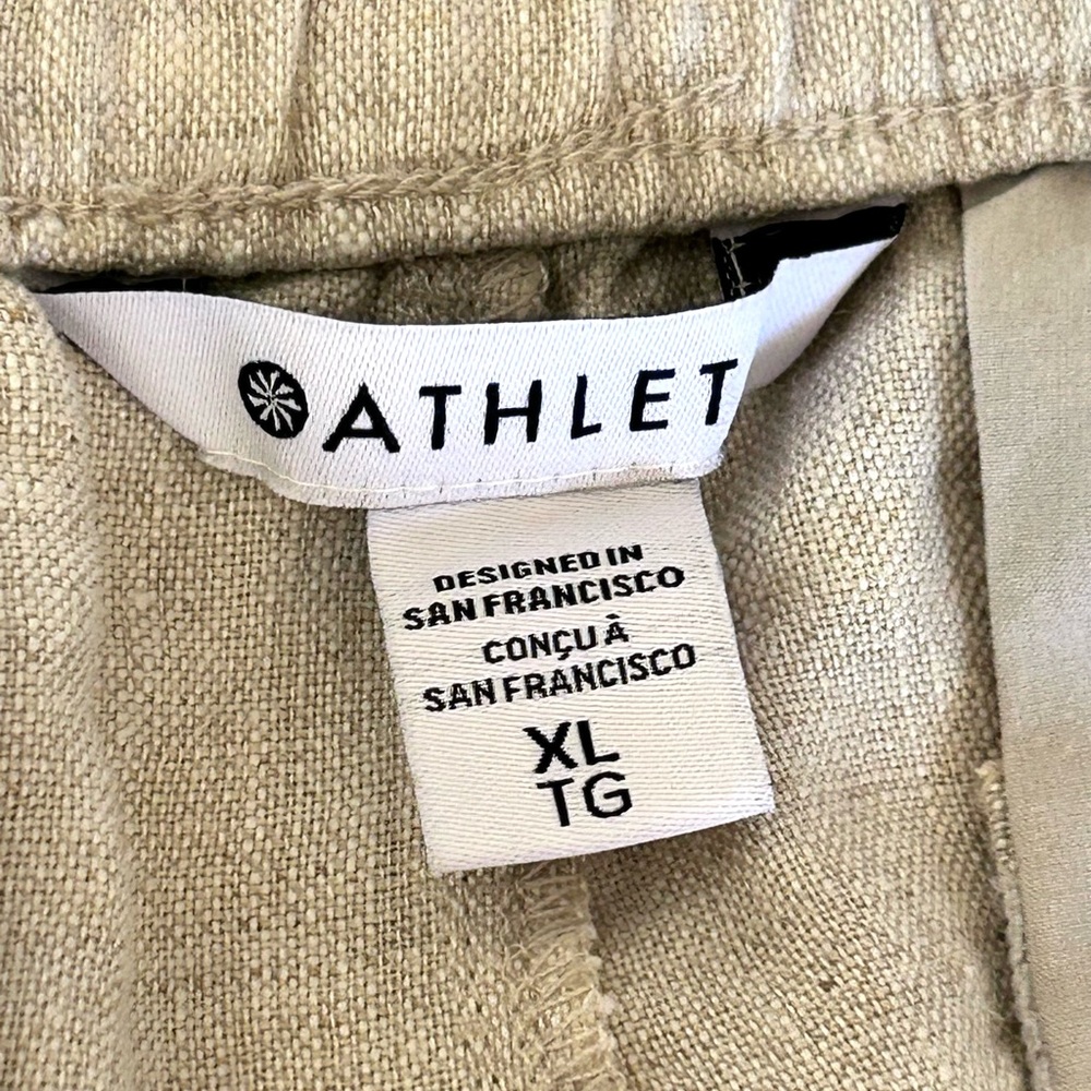 Athelta Retreat 100% Linen High Rise Wide Leg Pant Natural Size XL NWT - Picture 7 of 11